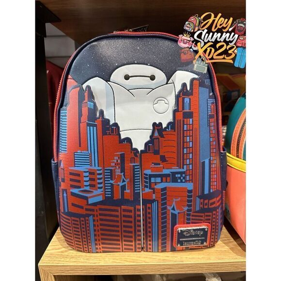 Loungefly Disney Big Hero 6 Baymax City Mini Backpack Set B - Picture 10 of 10